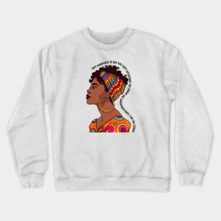 I am the storm. Black Woman Crewneck Sweatshirt